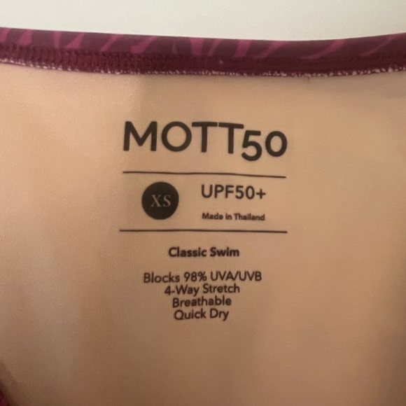 MOTT50 Ocean Imprint Natural Mia Elbow Sleeve Wrap One Piece Swimsuit‎ - Picture 5 of 5